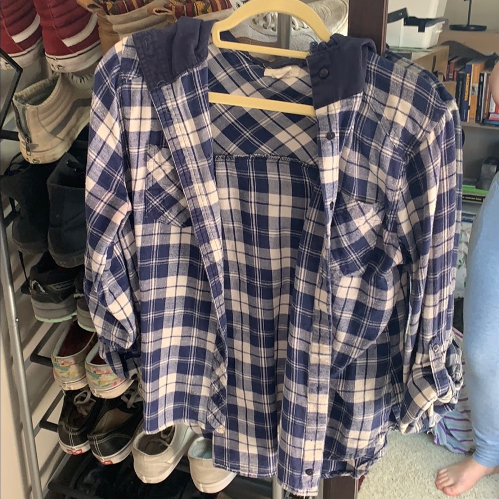 Hooded Flannel Shirt